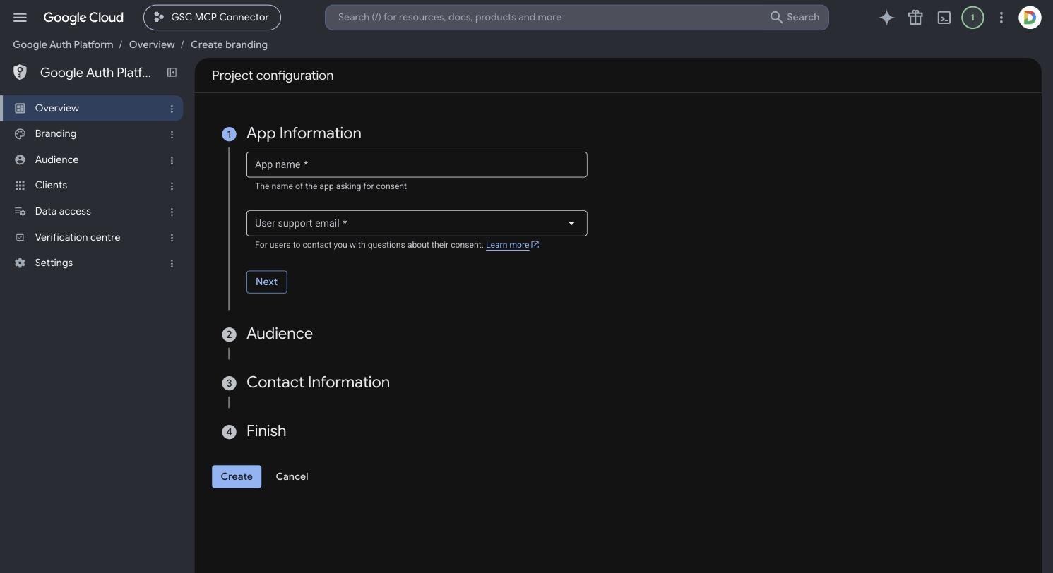 App Information step